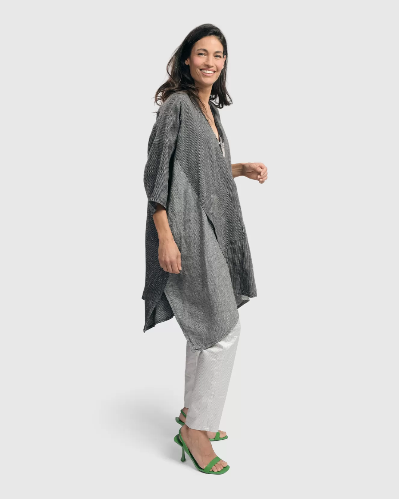 * Boutique-Style Dresses>Alembika. Easy Kaftan. Grey