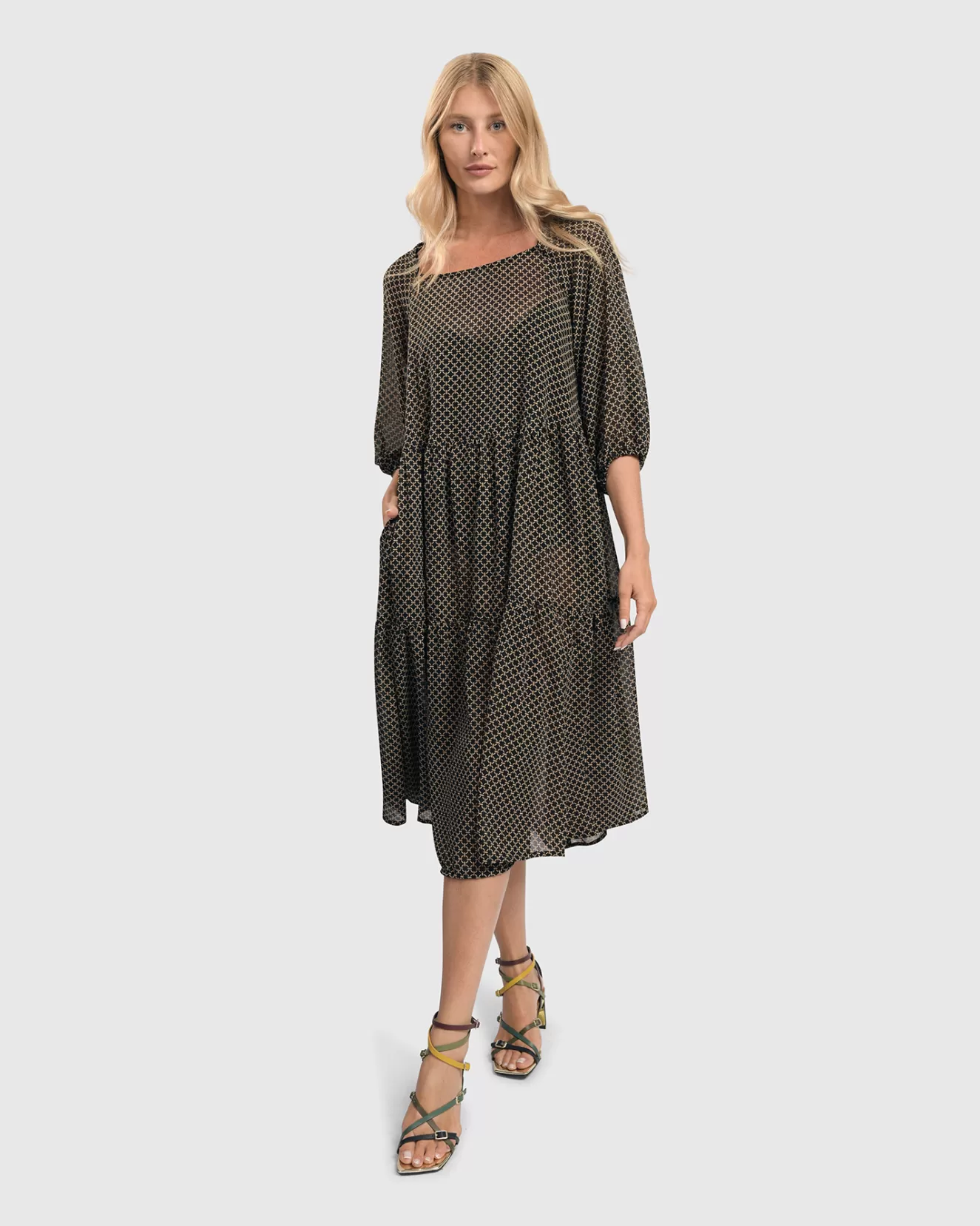 * Boutique-Style Dresses>Alembika. Tiered Dress.