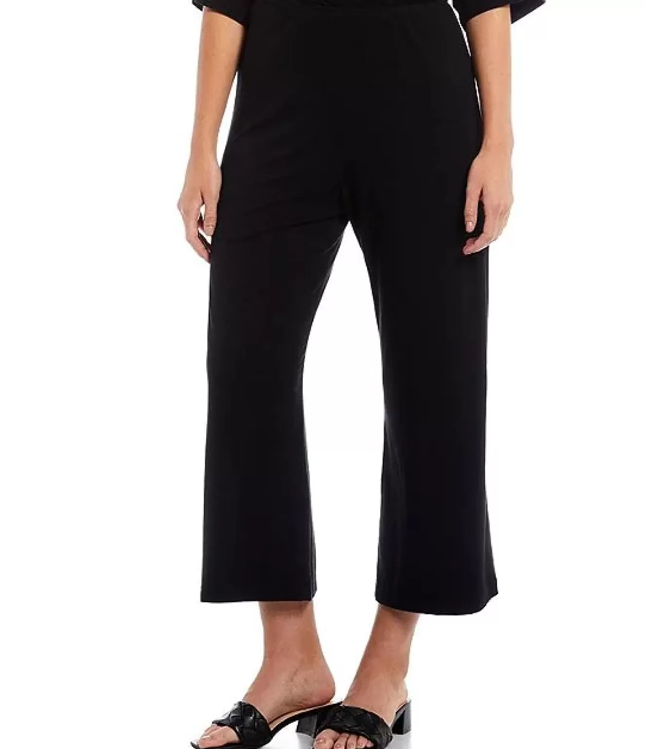 * Pants>Bryn Walker. Flare Capri. Black