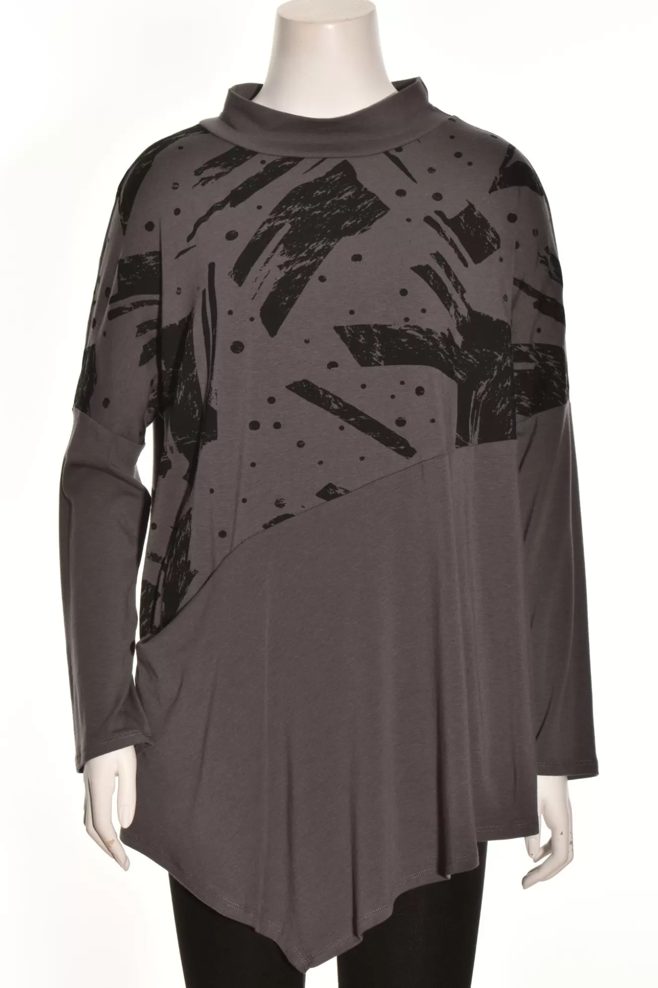 * Tunics>Chalet Et Ceci. Presley Tunic. Grey-Back-Orange-Green