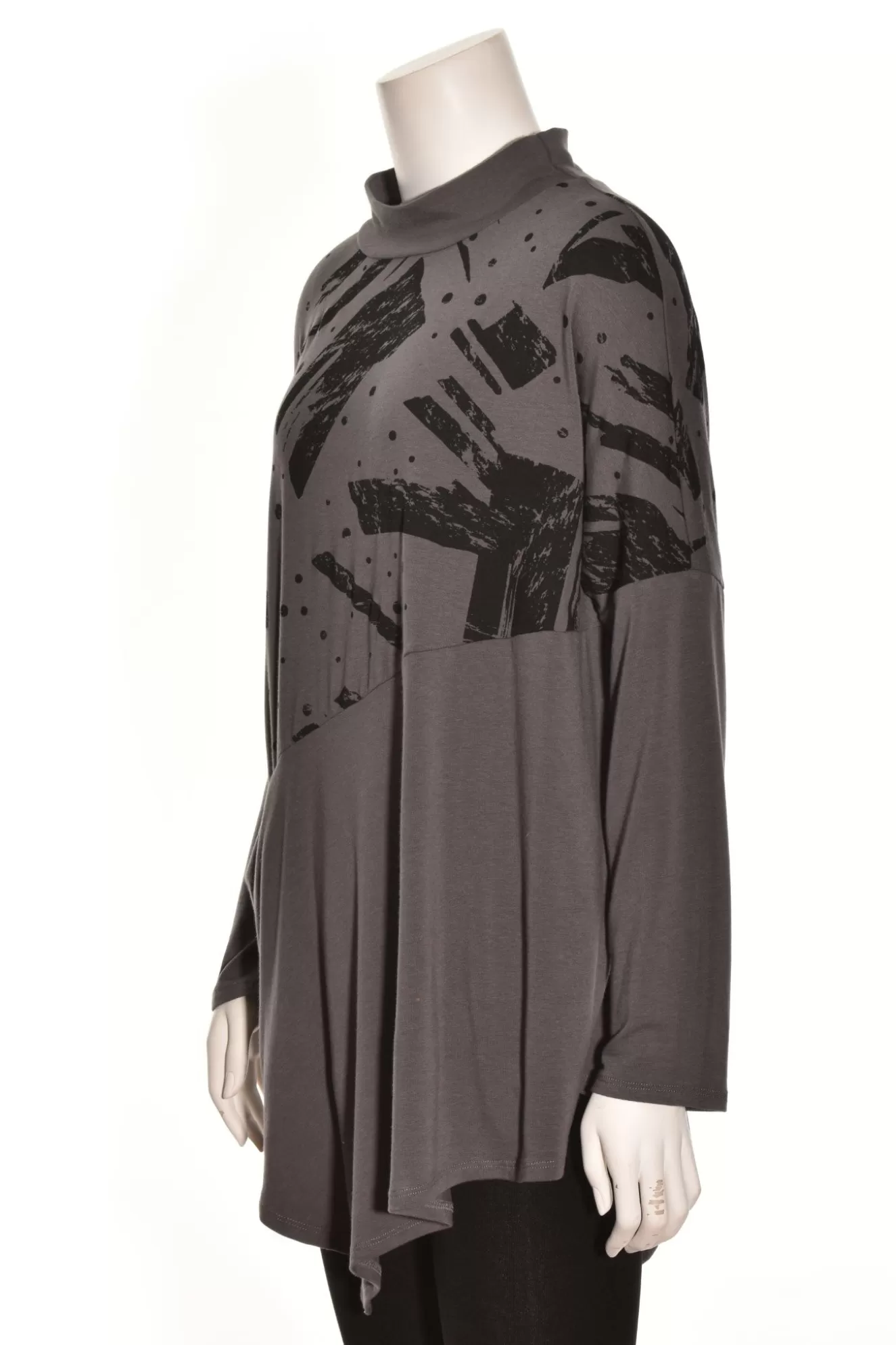 * Tunics>Chalet Et Ceci. Presley Tunic. Grey-Back-Orange-Green