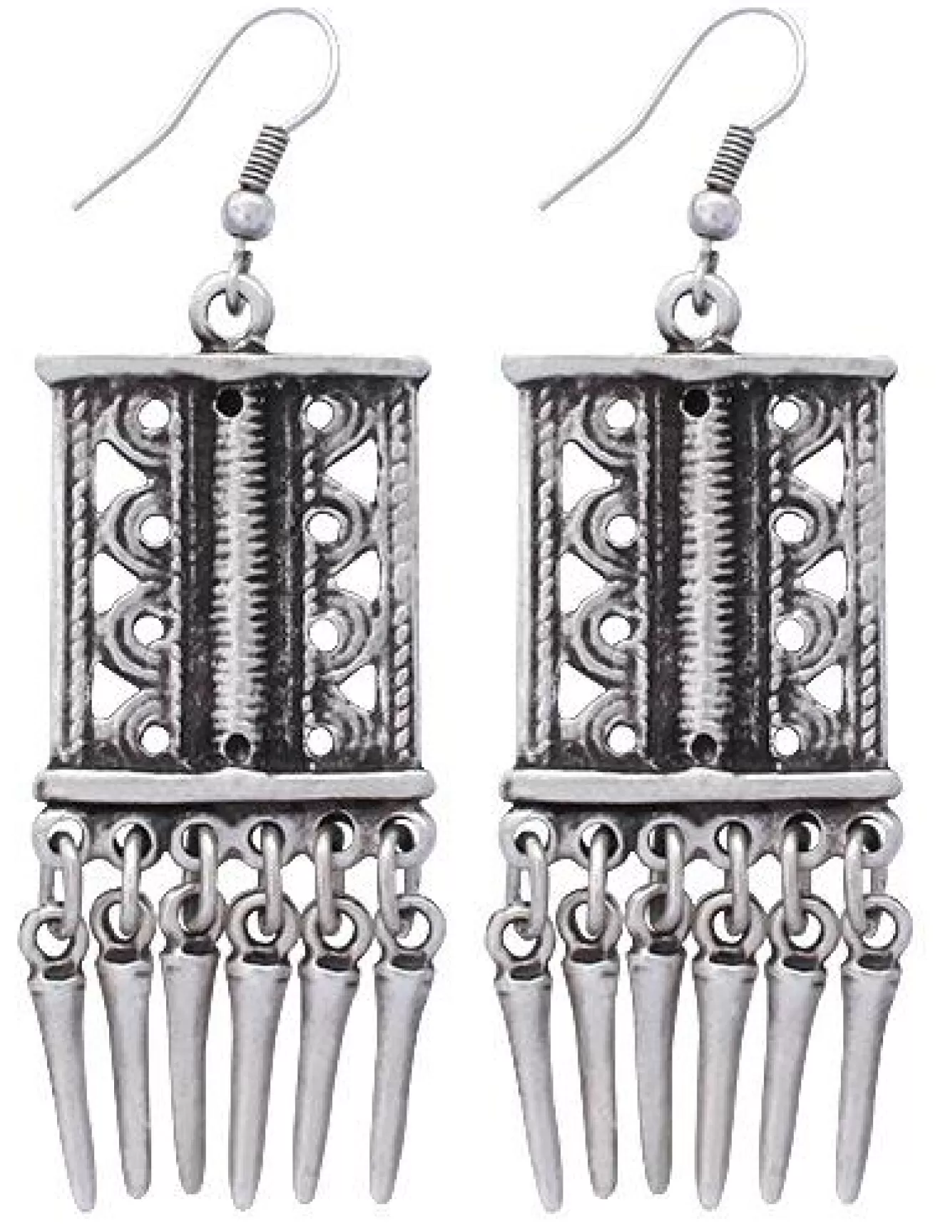 * Gifts>Chanour. Pewter Earrings. #Ne1149.