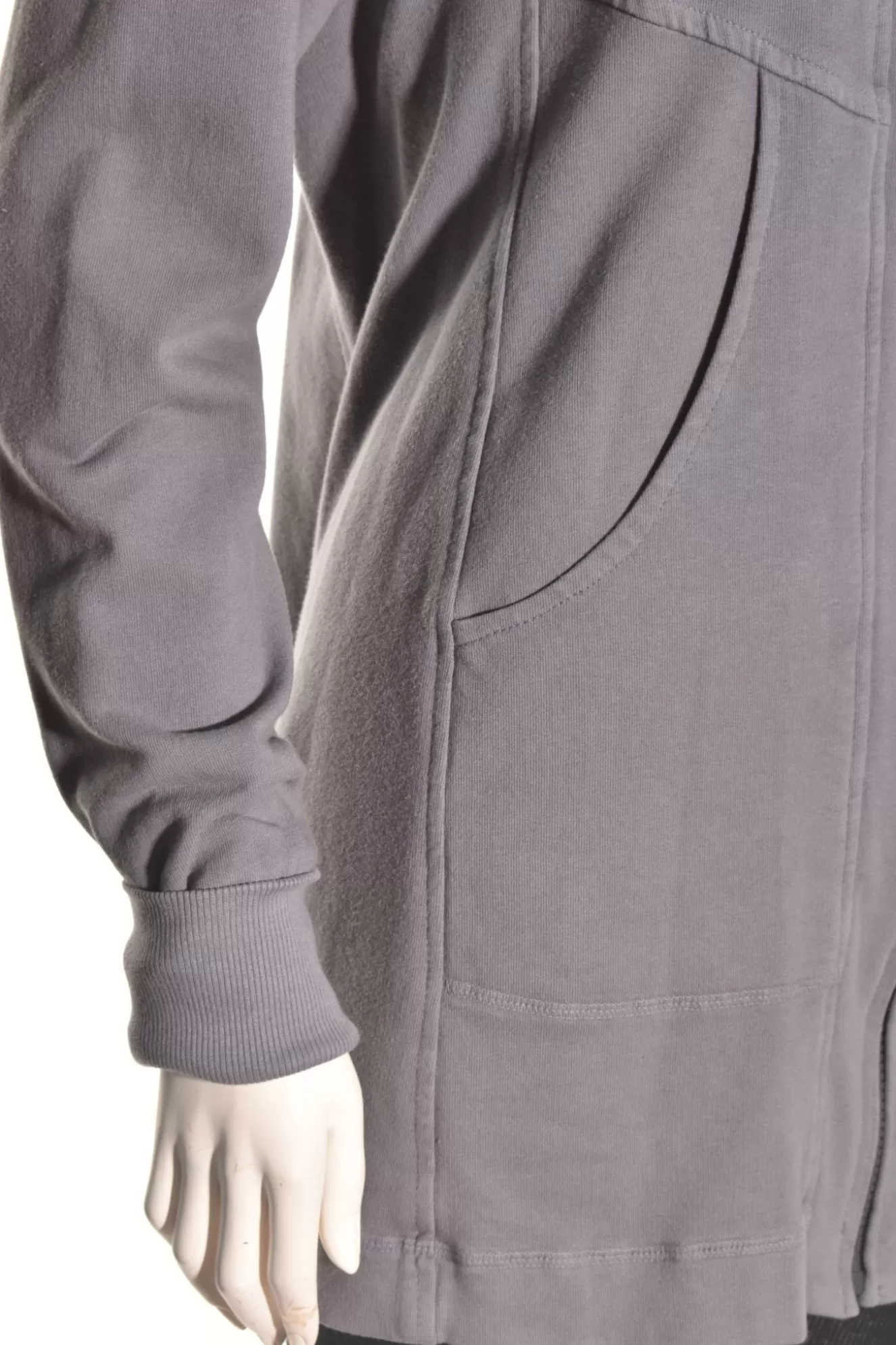 * Hoodie>Color Me Cotton. Zip Front Hoodie With Yoke Bands Pockets. Iron