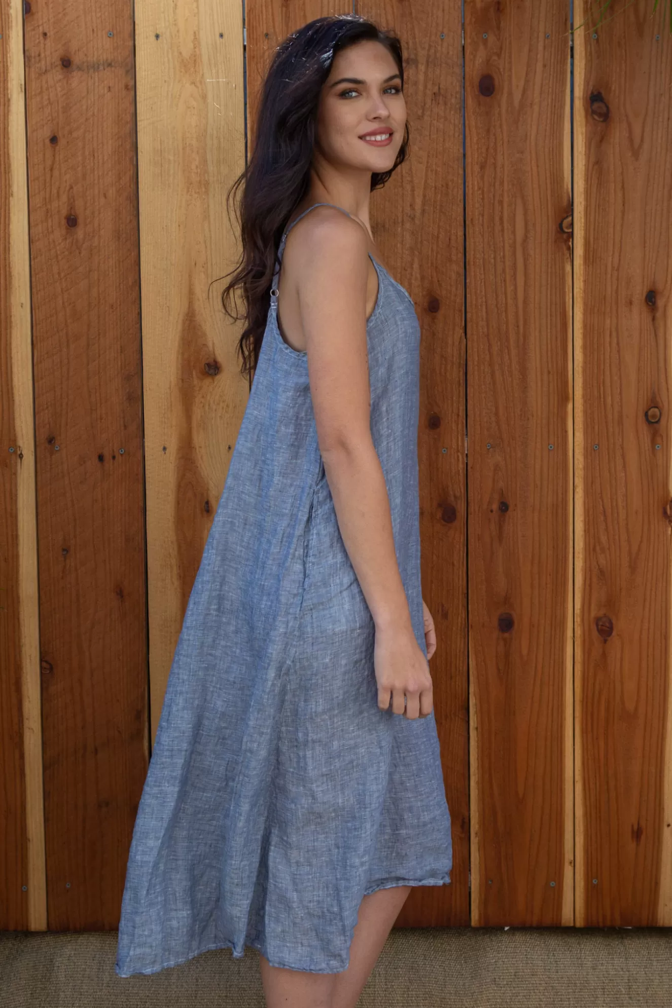 * Boutique-Style Dresses>Cp Shades. Fairie Dress. (Faded Denim). Faded-Denim