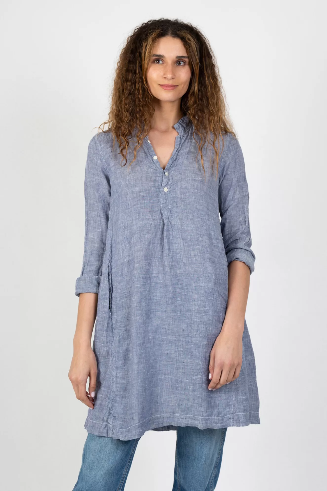 * Tunics>Cp Shades. Jasmine Tunic. Blue Chambrey. Blue-Chambray