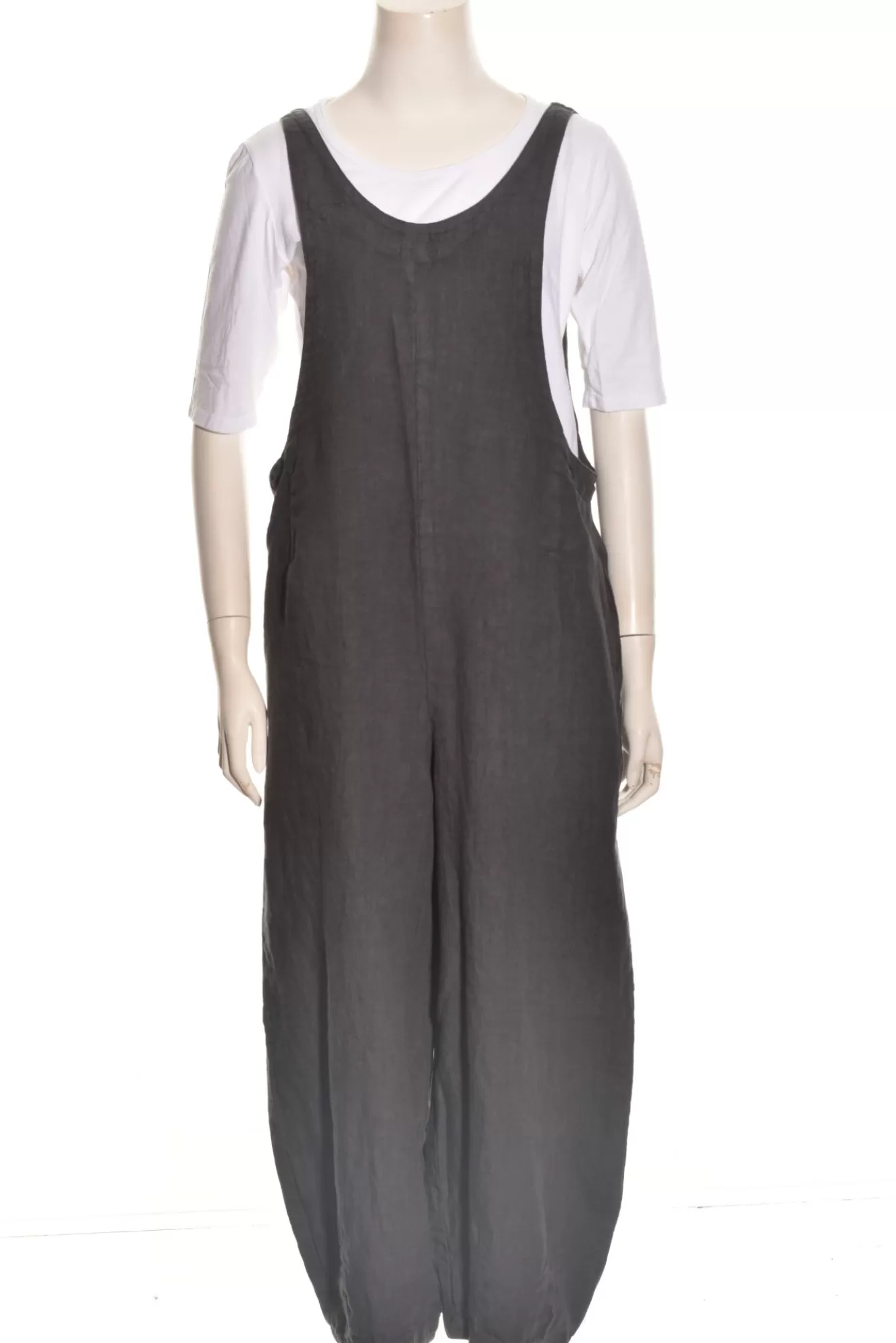 * Overalls>Cut Loose. Solid Linen Overall. Iron