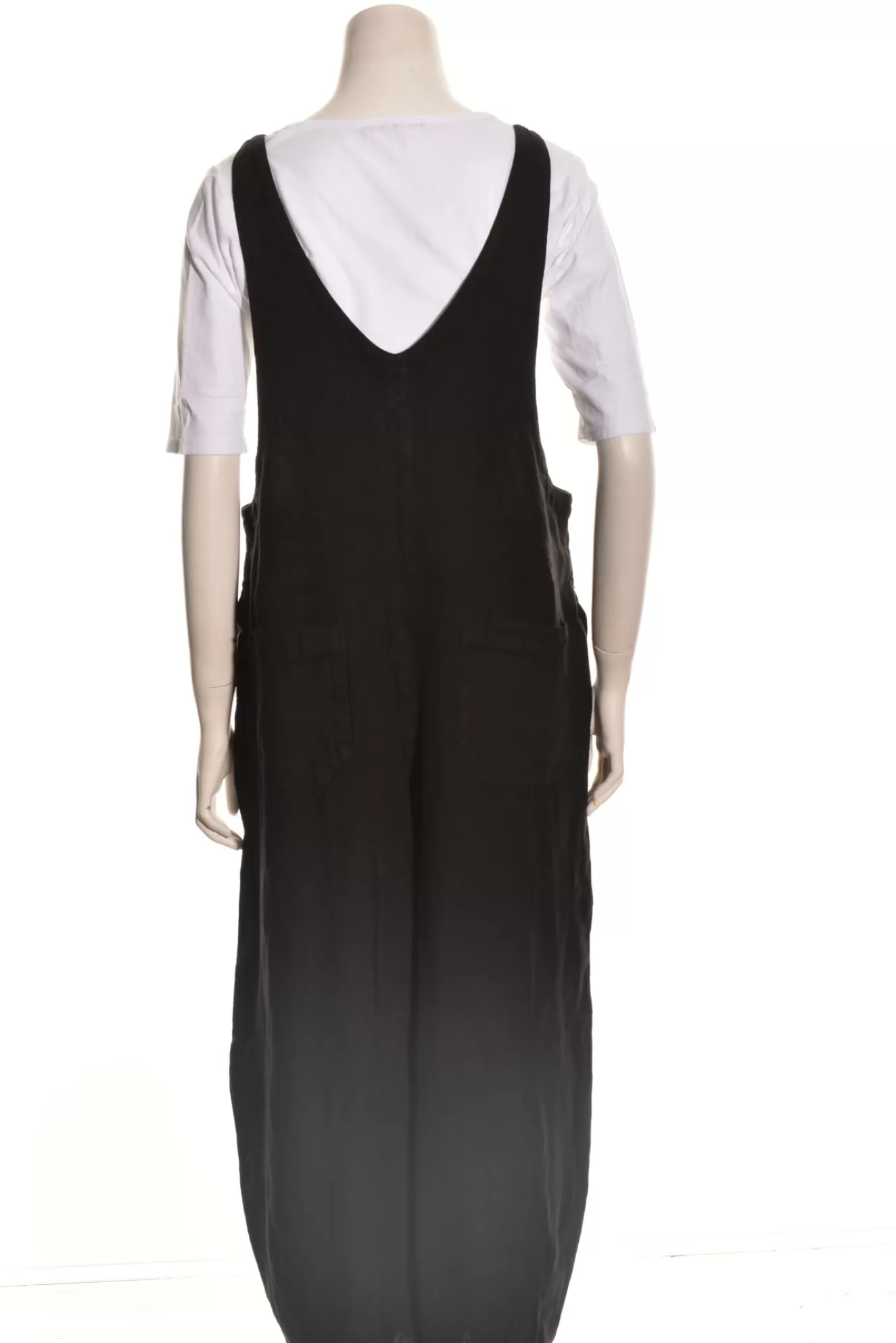 * Overalls>Cut Loose. Solid Linen Overall. Black