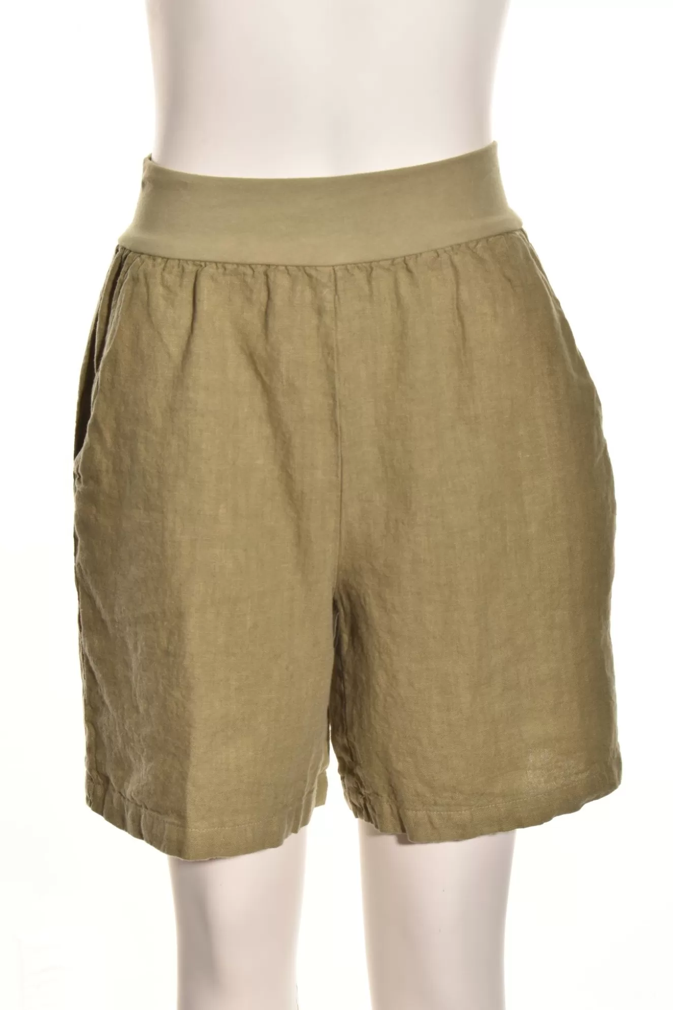 * Shorts>Cut Loose. Walking Short In Solid Linen.. Seaweed