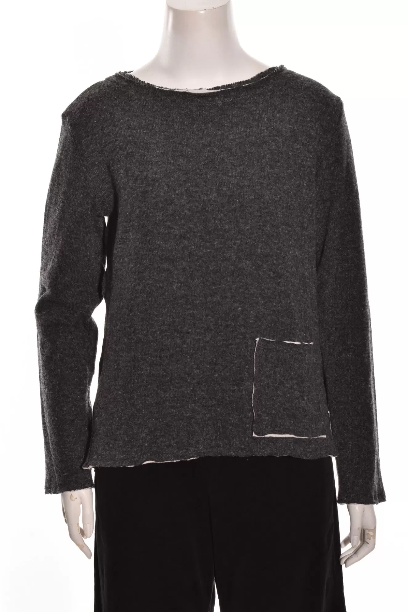 * Sweaters>Cut Loose. Wool Blend Boxy Sweater. Pavement