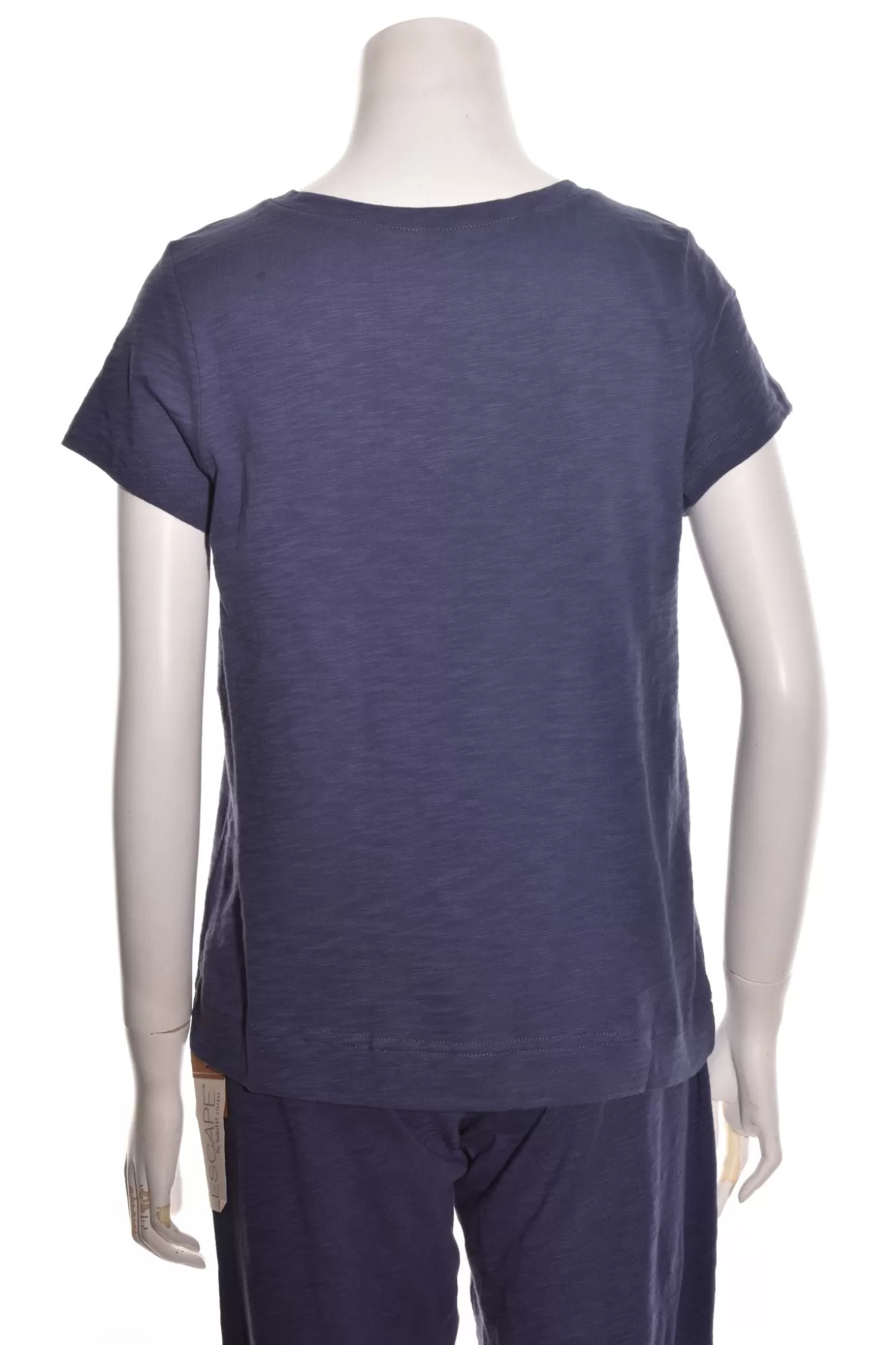 * Tees>Escape By Habitat. Cotton Slub V-Neck Tee. Navy