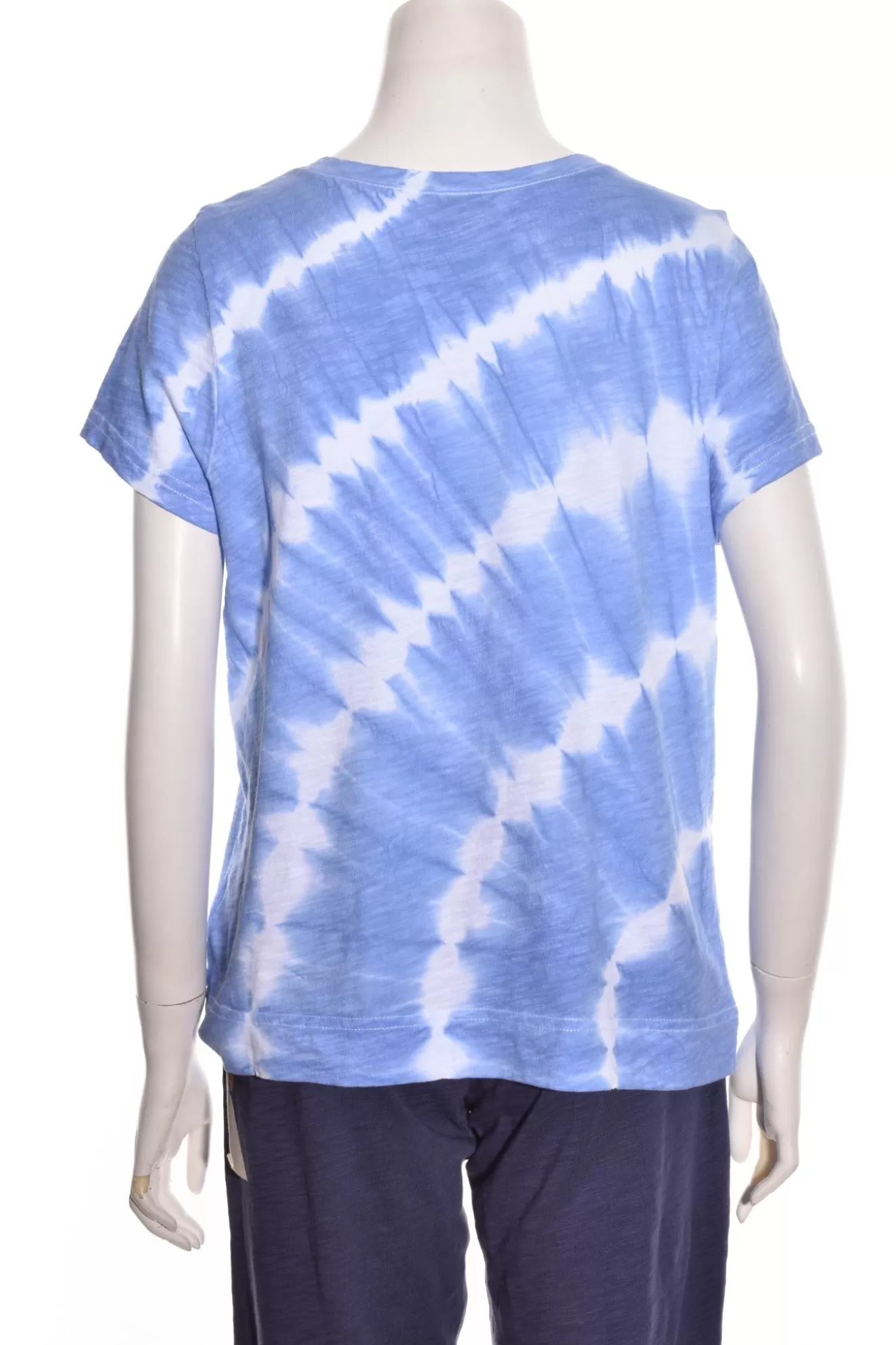 * Tees>Escape By Habitat. Tie Dye Slub V-Neck Tee. Marina