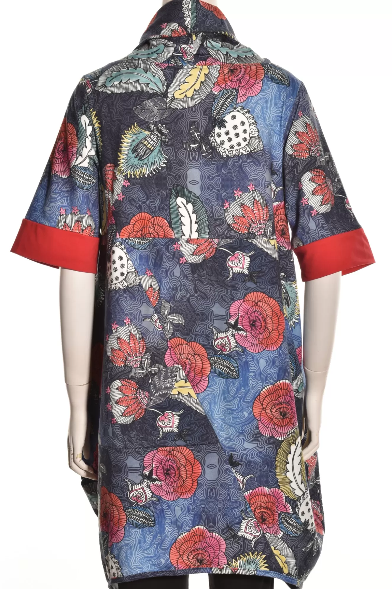 * Tunics>Flutter. Monday Tunic. (Generous Size). Multi-Print