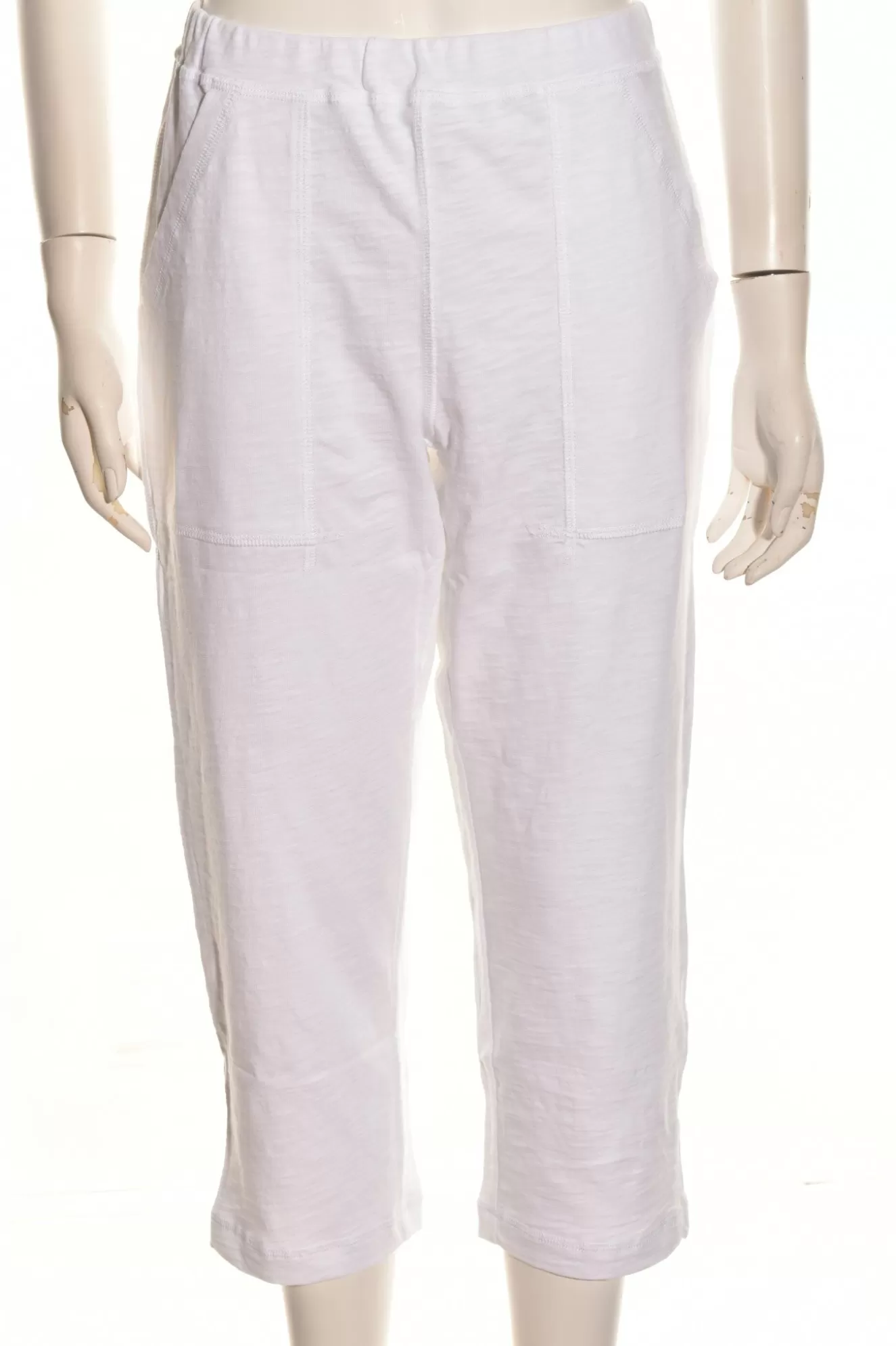 * Shorts>Habitat. Cotton Pebble Arty Capri Pant. White