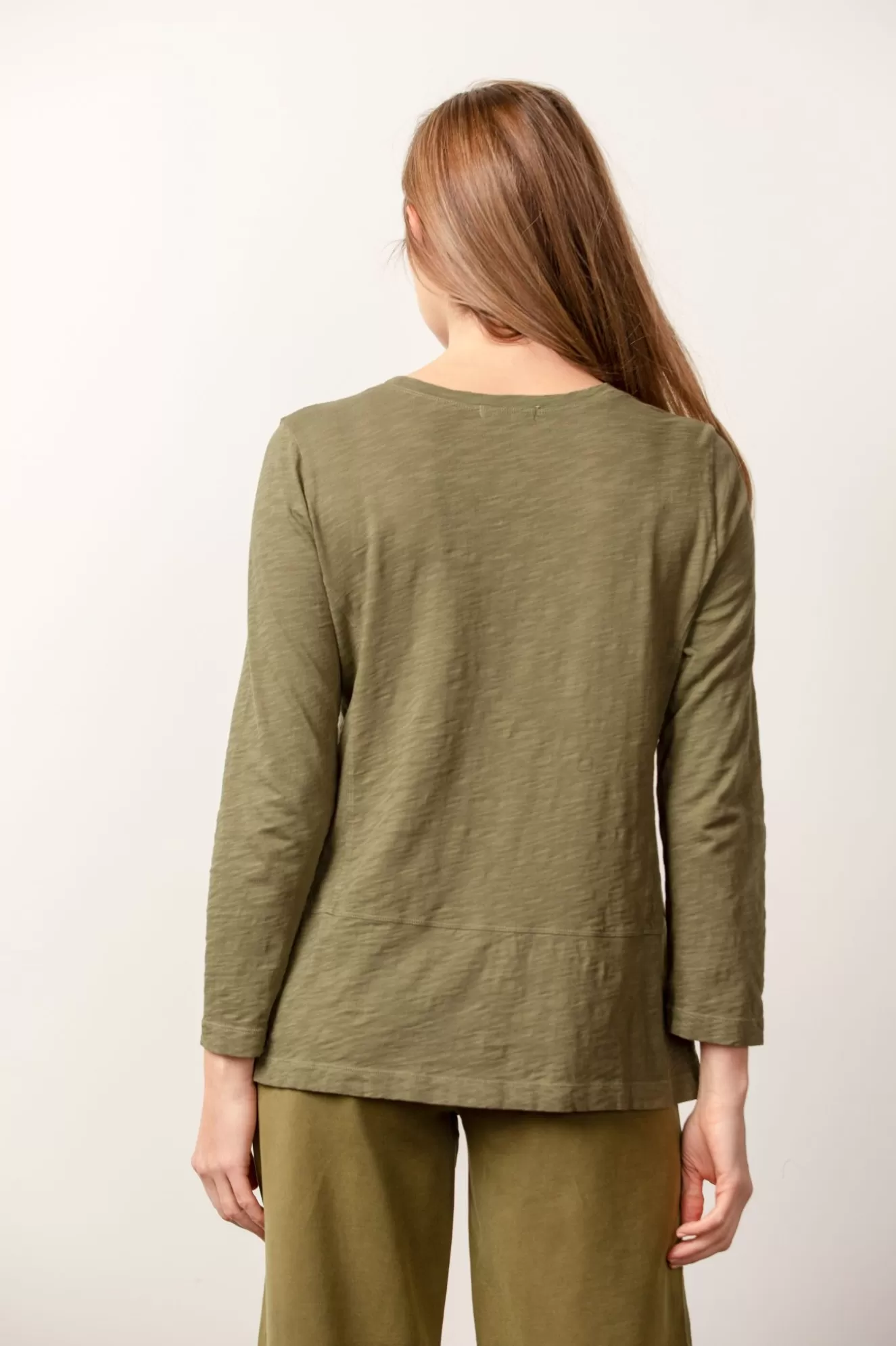 * Tunics>Habitat. River Wash Tee Pocket Tunic. Olive