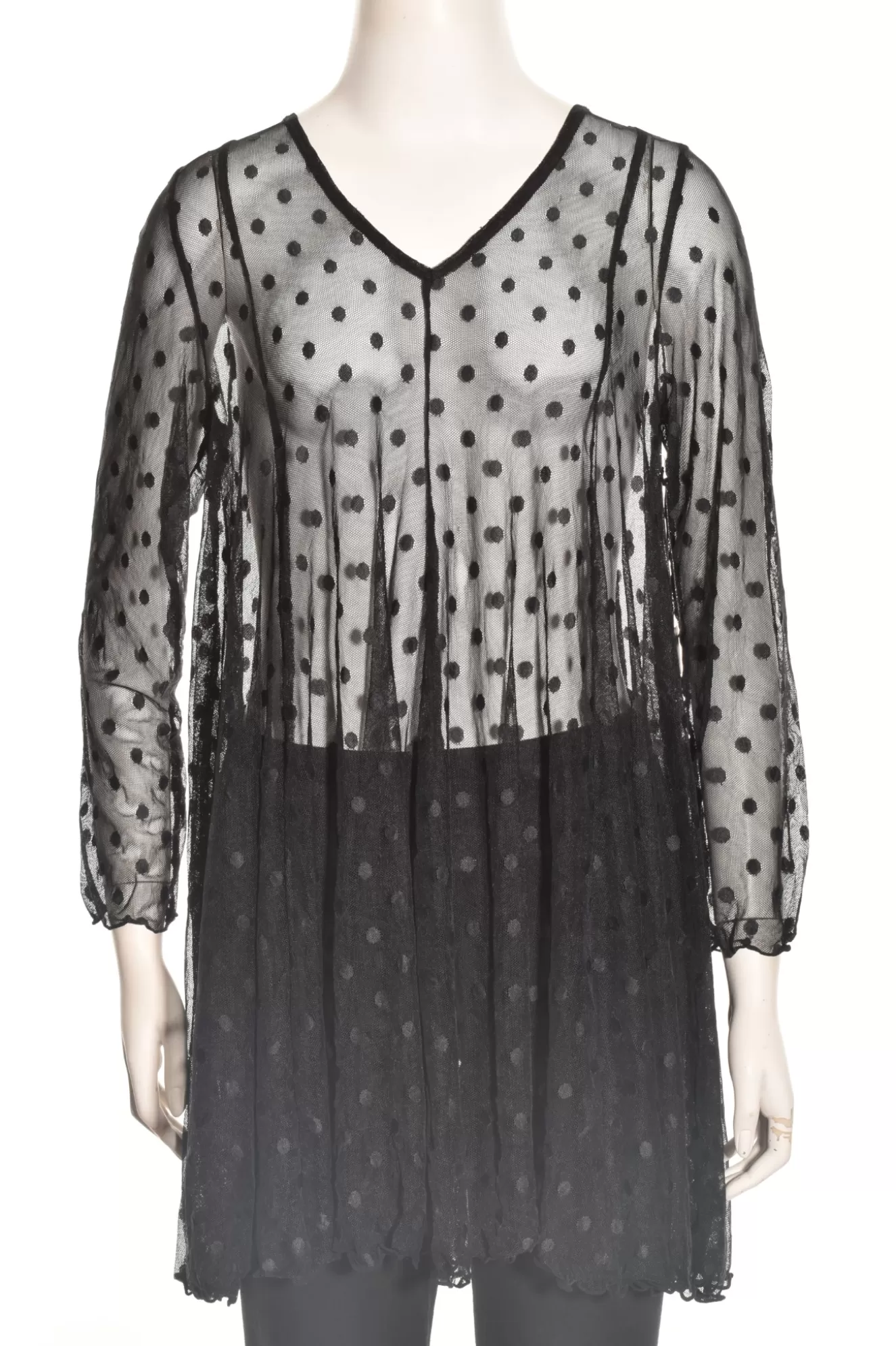 * Tunics>Liv. By Habitat. Mesh Dot Olivia Tunic. Black