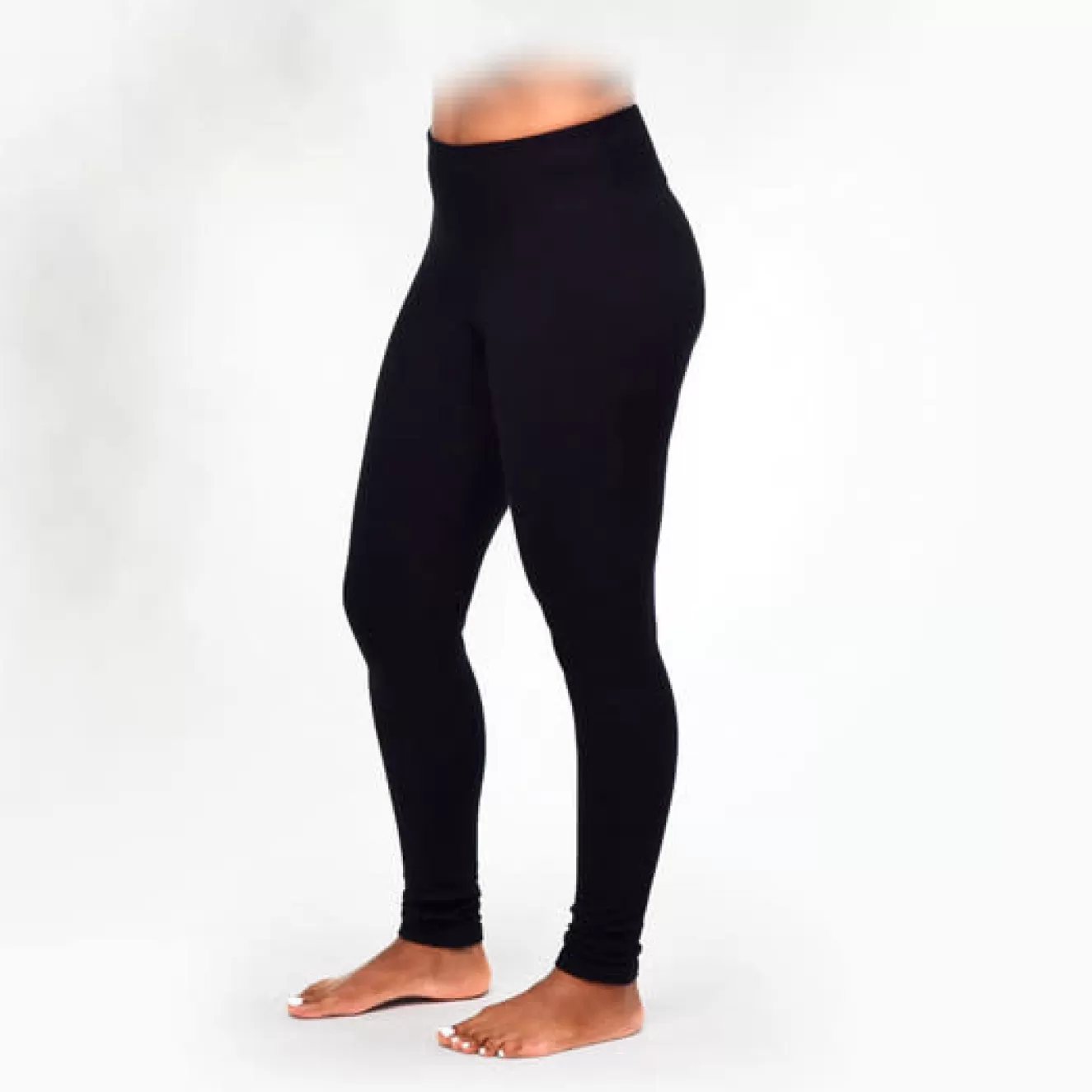 * Leggings>Maggie's Organics. Fleece Lined Leggings. Black