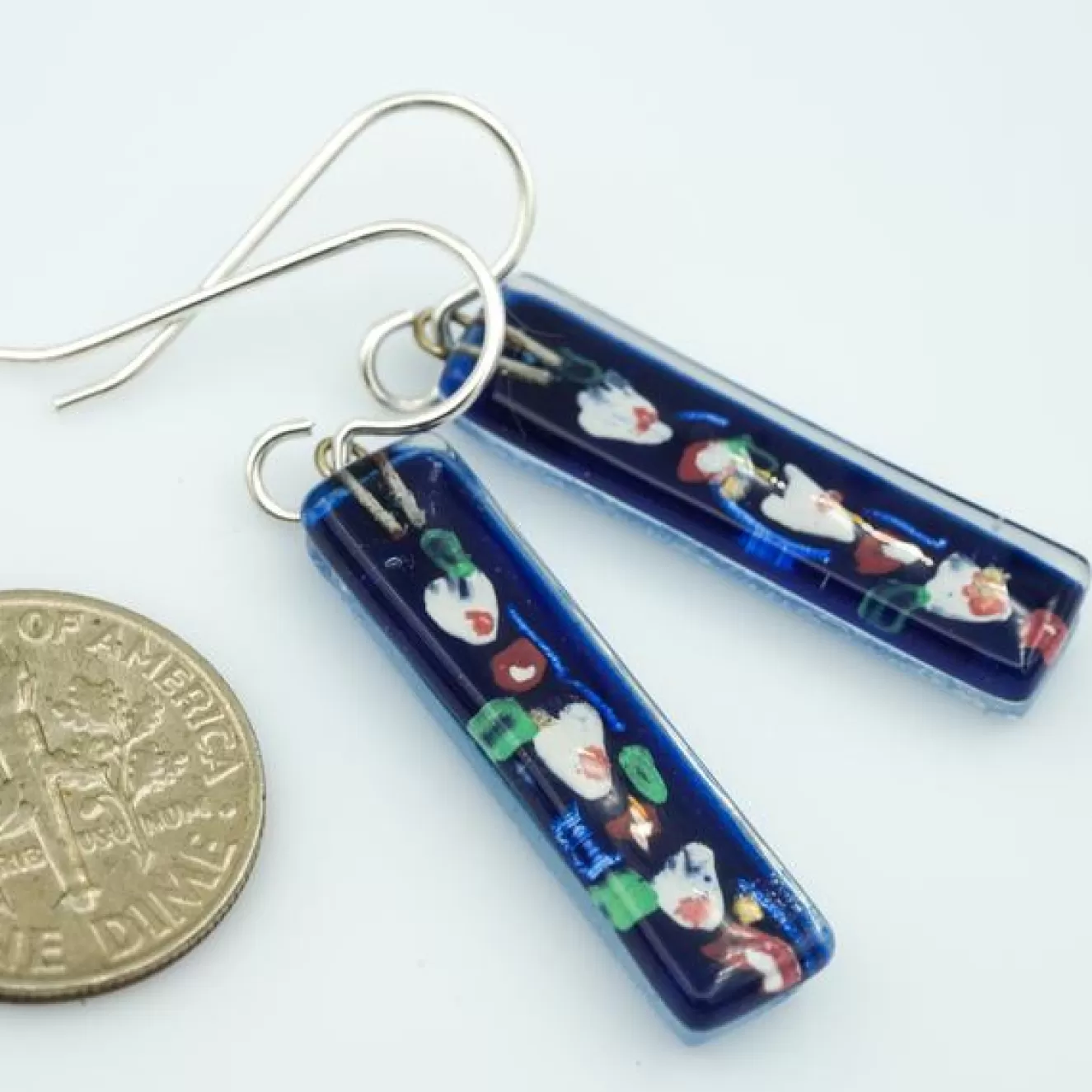 * Gifts>Momo. Earrings. Cherry Blossoms Medium Bars. Cheery-Blossom