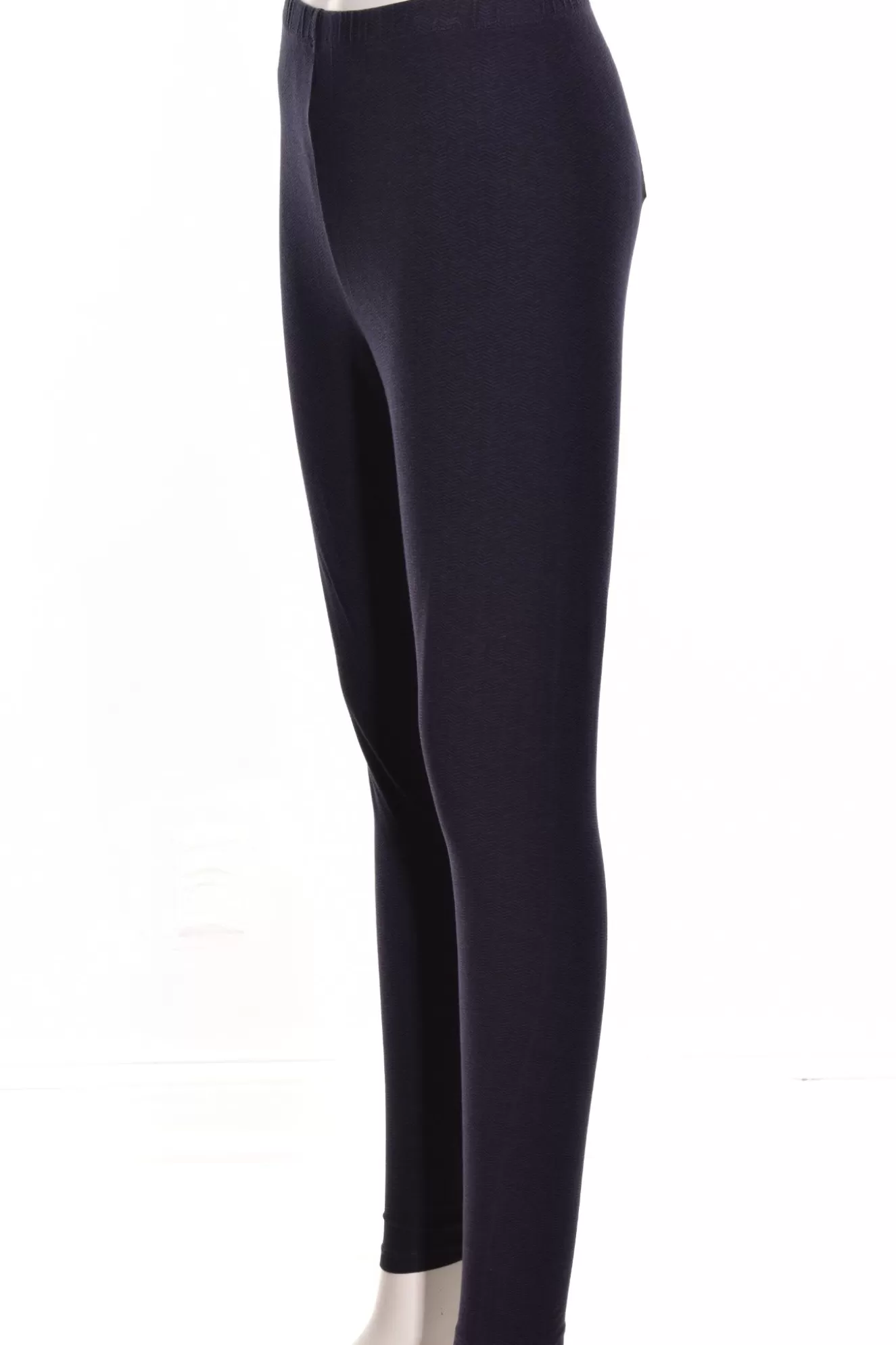 * Leggings>Prairie Cotton. High Rise Leggings. In Herringbone Navy/Black. Navy-2