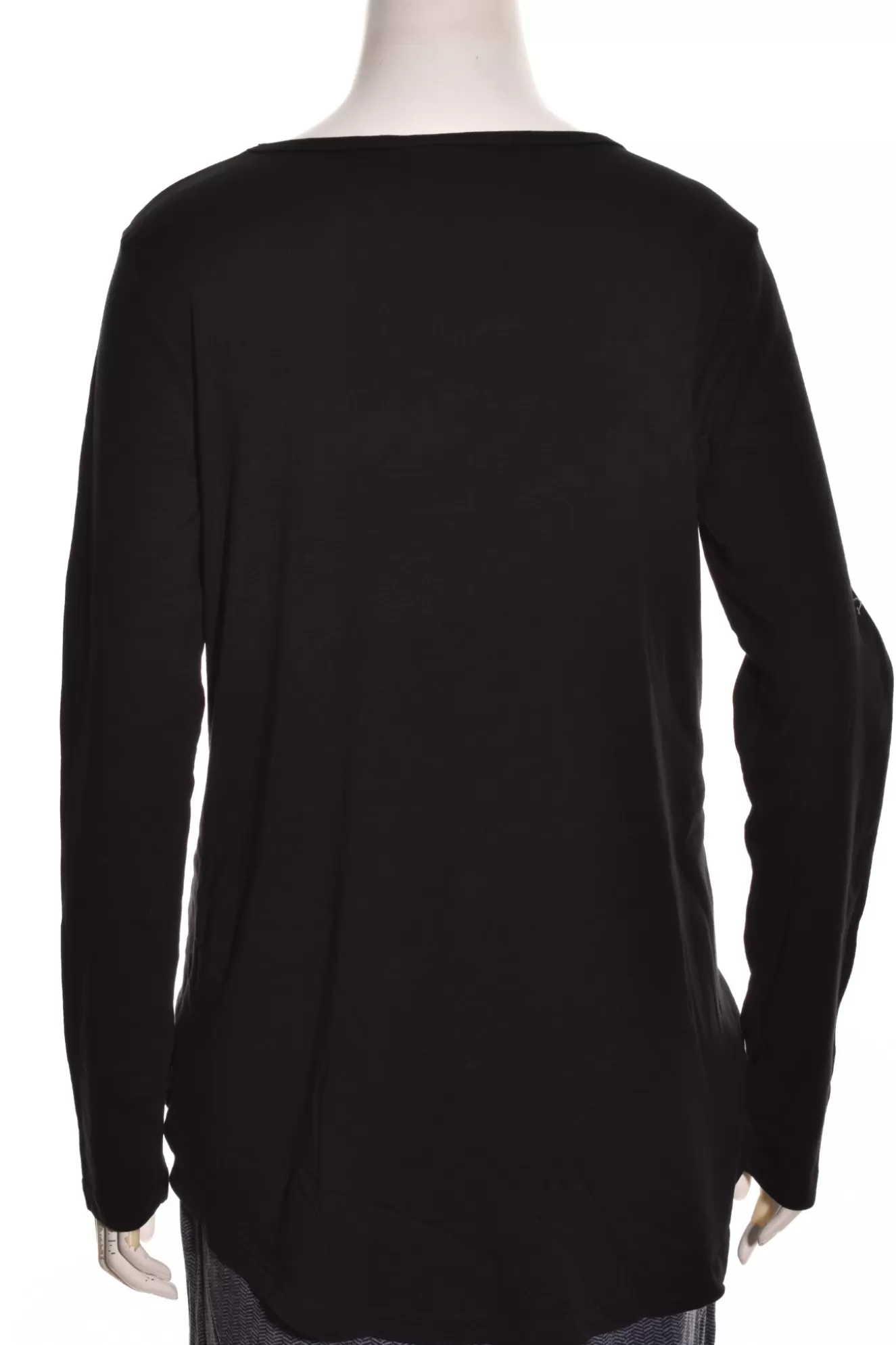 * Tunics>Prairie Cotton. Relaxed Round Neck Tunic. Black