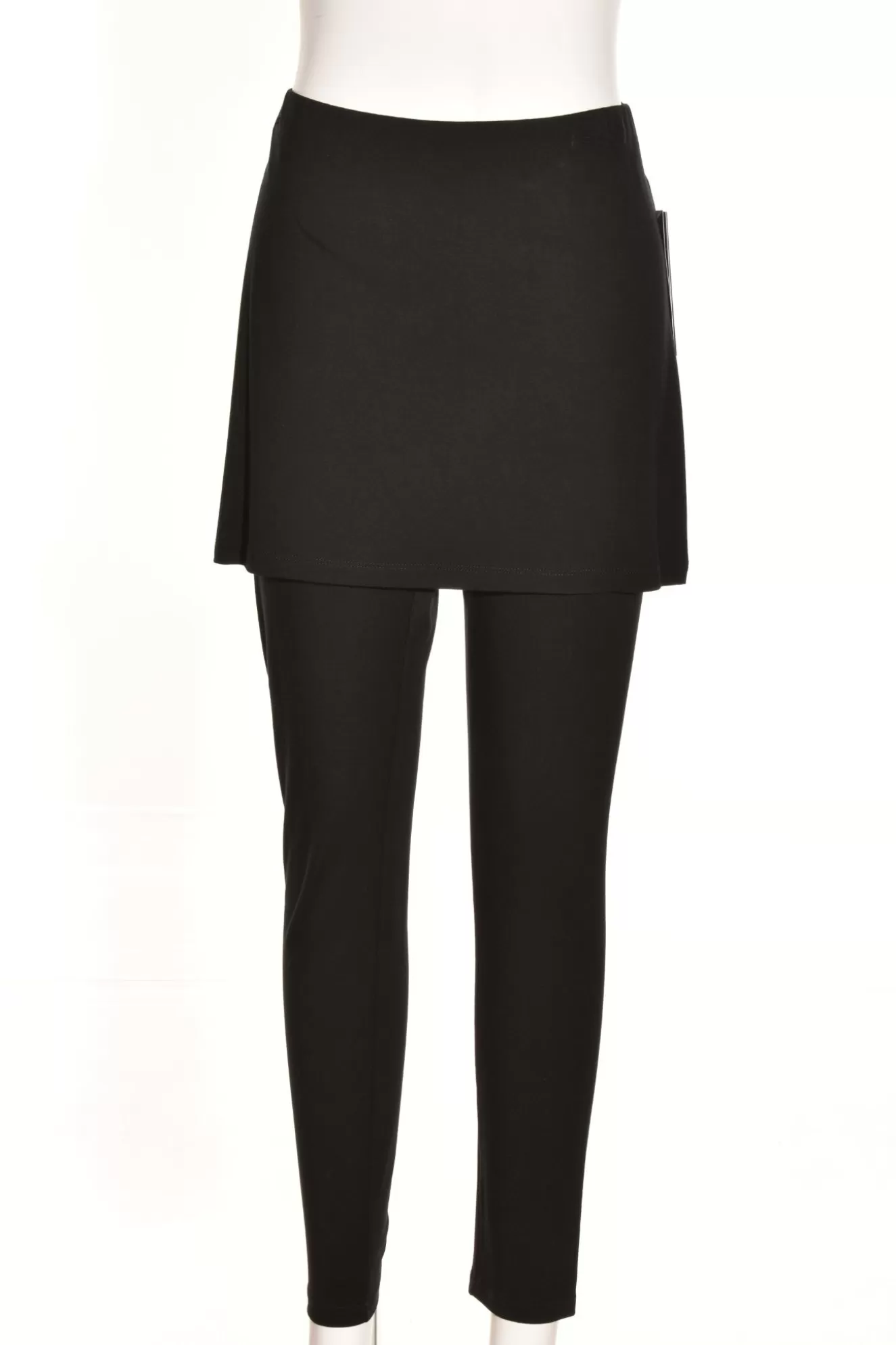 * Boutique Skirts>Pure Essence. Full Length Skirted Legging. Black