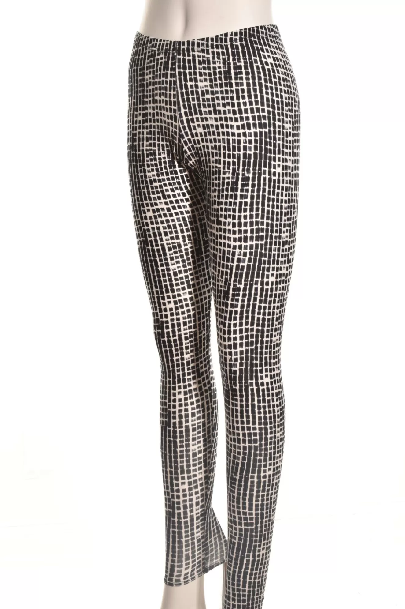 * Leggings>Salaam. Full Length Legging. Black-White