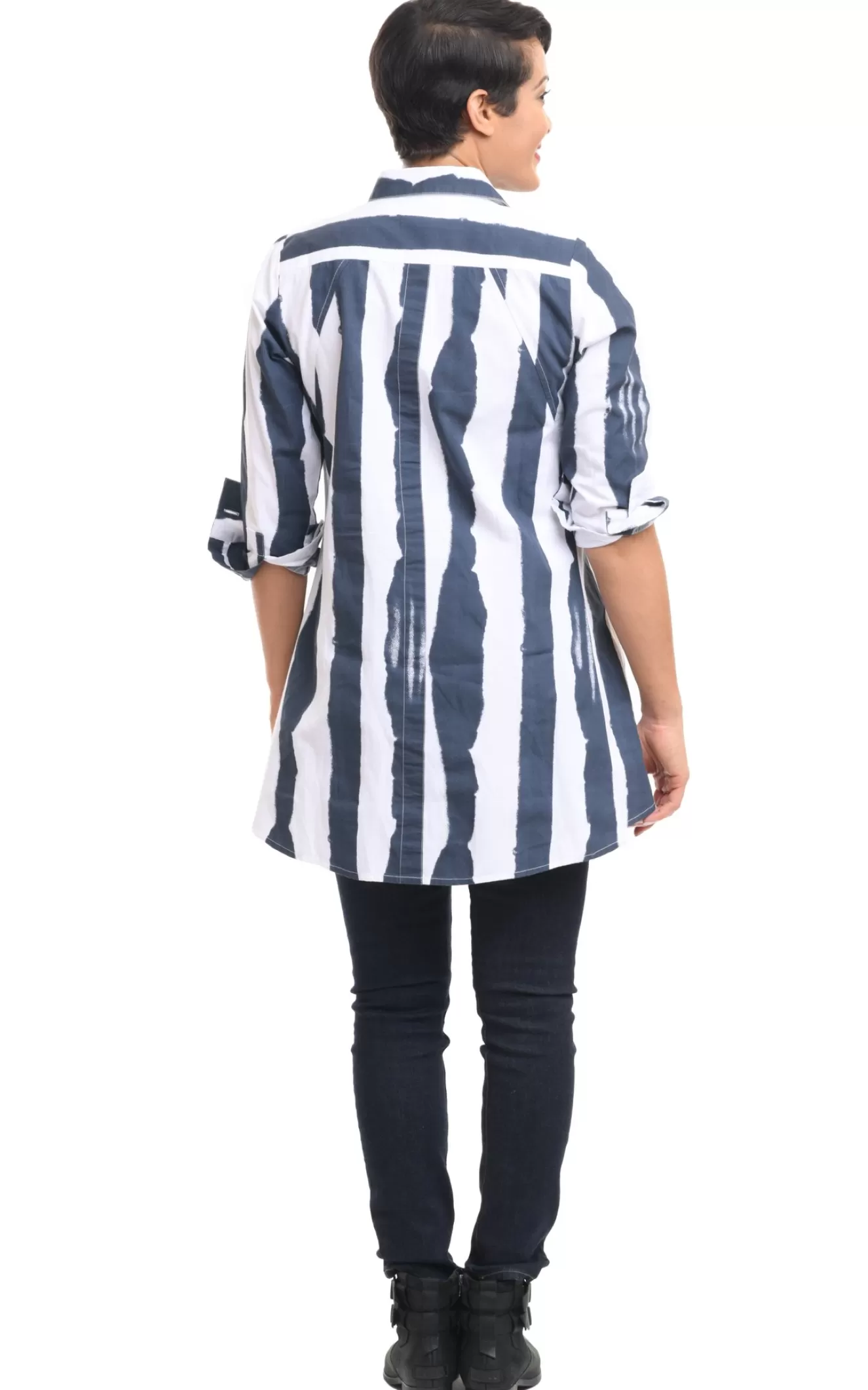 * Shirts>Snapdragon And Twig. Dinah Tunic. Wavy-Stripe