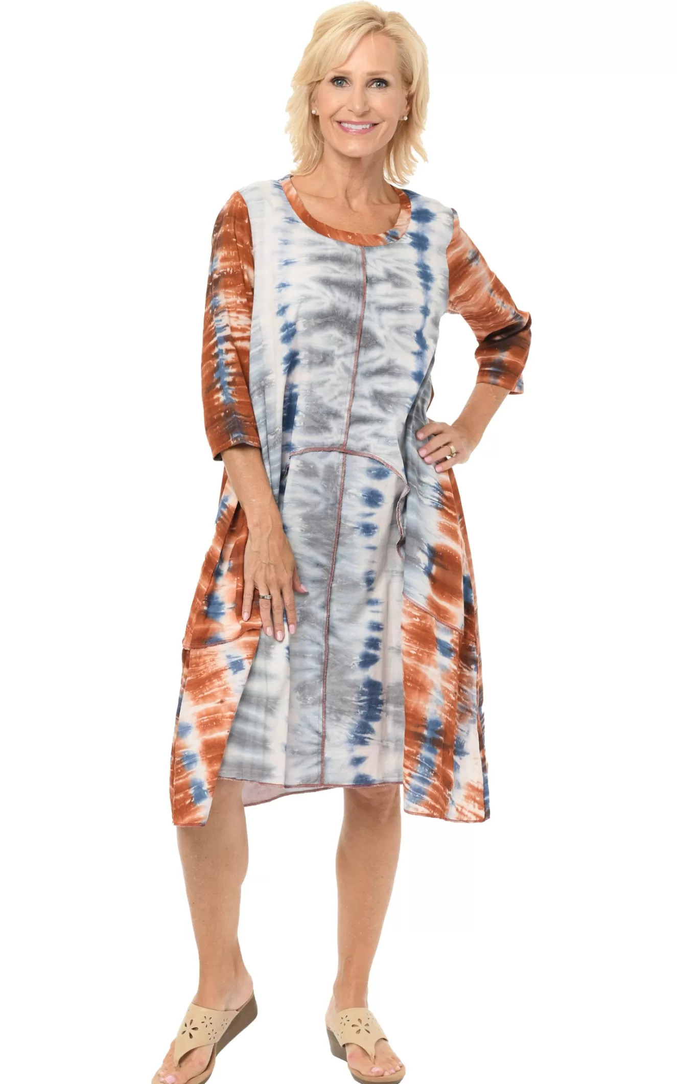 * Boutique-Style Dresses>Tulip. Alba Dress. Havanna-Tie-Dye