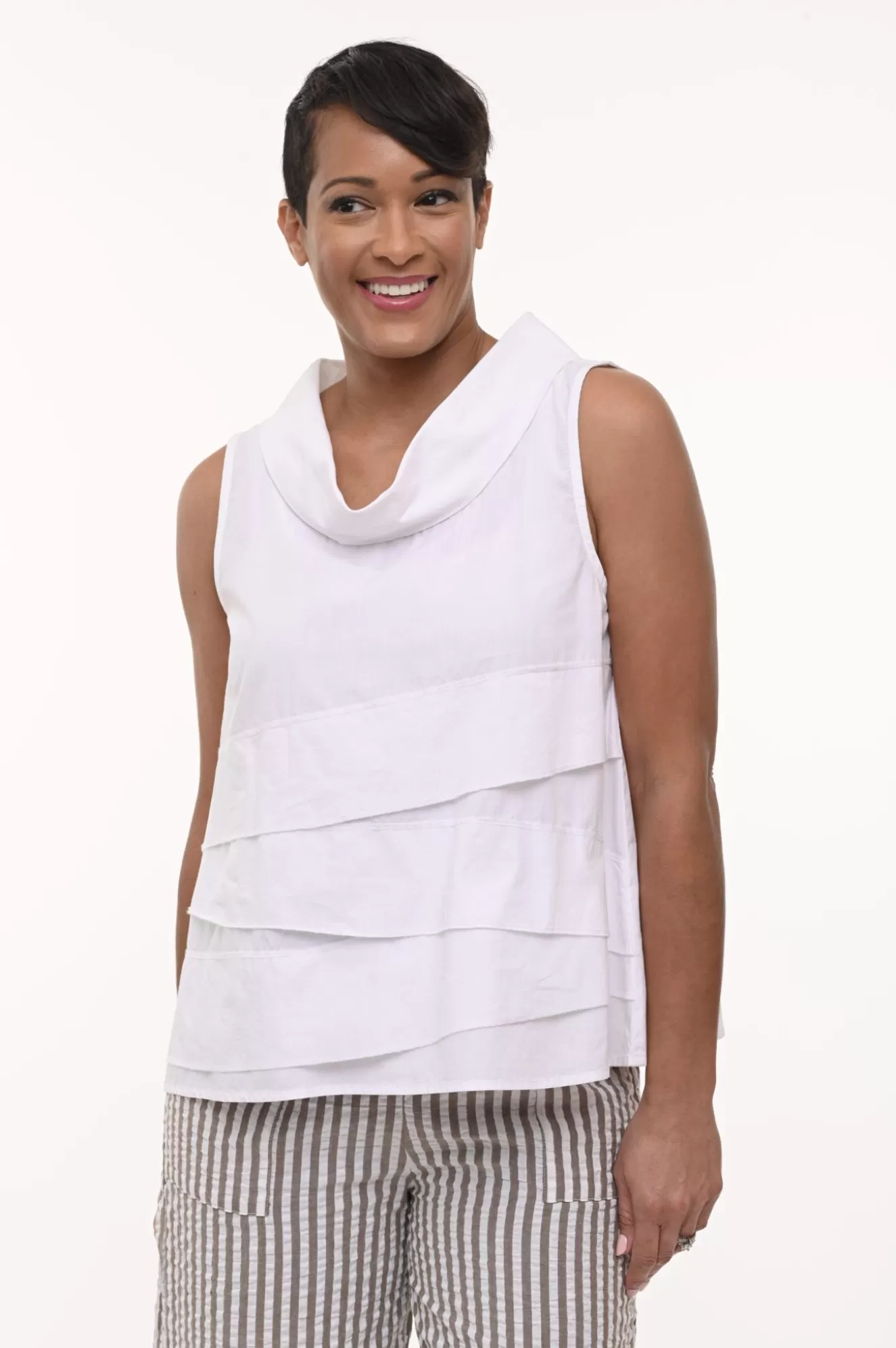 * Tanks>Tulip. Leilani Tank. White